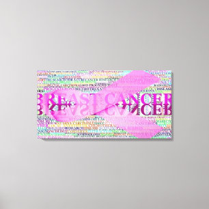 Impressão Em Tela Fita de câncer de mama Art