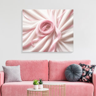 Impressão Em Tela Fita rosa e Abstrato de rolha