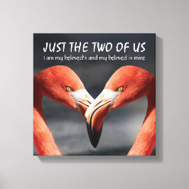 Impressão Em Tela Flamingo Cristão SÓ NÓS DOIS Escritura