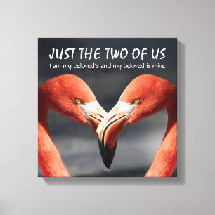 Impressão Em Tela Flamingo Cristão SÓ NÓS DOIS Escritura