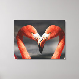 Impressão Em Tela Flamingoes no Amor