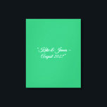 Impressão Em Tela Flat Mint Green Background – Wedding Design<br><div class="desc">Soft mint green background for wedding invites, save-the-dates, menus, digital templates, and elegant summer events. Bring understated charm and fresh elegance to your wedding stationery with this Flat Mint Green Texture Background. Perfectly suited for spring and summer weddings—or anytime you want a hint of modern tranquility—this clean, matte texture offers...</div>