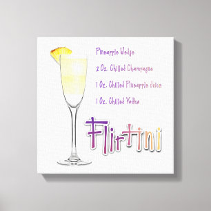 Impressão Em Tela Flirtini Mimosa Cocktail Recebe art 12"x12"