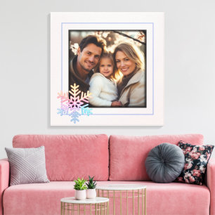 Impressão Em Tela Floco de neve simples