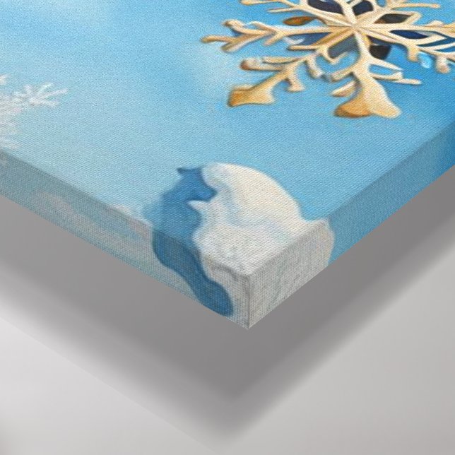 Impressão Em Tela Flocos de neve (Canto (inferior))