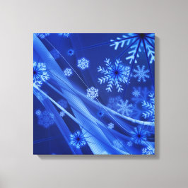 Impressão Em Tela Flocos de neve azuis