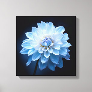Impressão Em Tela Flor Azul