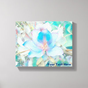 Impressão Em Tela Flor Azul Pastel