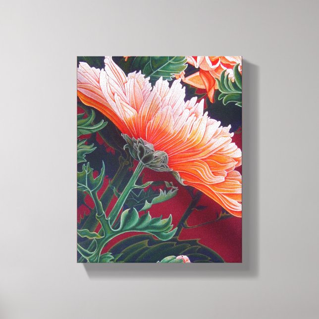 Impressão Em Tela Flor Chrysanthemum (Frente)