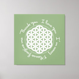 Impressão Em Tela Flor da Vida Ho'oponopono