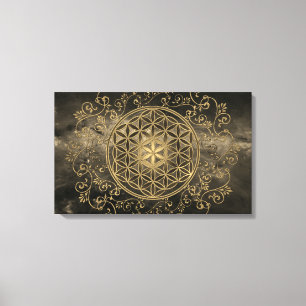 Impressão Em Tela Flor da Vida - Mandala de Ornamentos Vintage 2