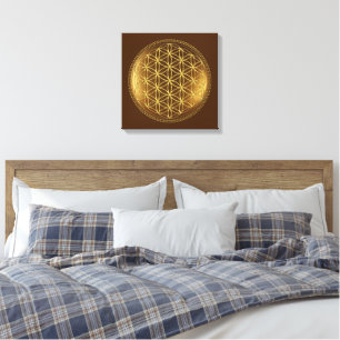 Impressão Em Tela FLOR DA VIDA - Medalha de Geometria Sagrada 1
