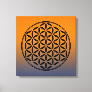 Impressão Em Tela FLOR DA VIDA - Símbolo de Geometria Sagrado cheio