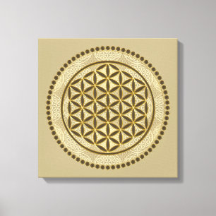 Impressão Em Tela FLOR DA VIDA - Símbolo Geometrie Sagrado Art 2
