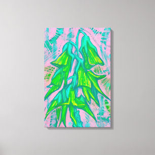 Impressão Em Tela Flor de Ave Australiano, Pintura Floral Tropical