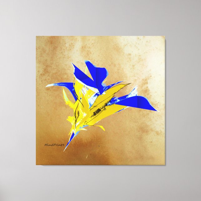 Impressão Em Tela Flor de Desenho (Frente)