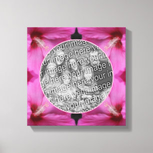 Impressão Em Tela Flor de Hibisco Rosa Crie Sua Própria Foto