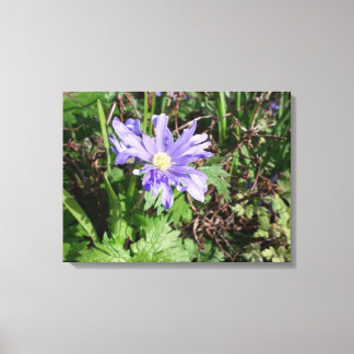 Impressão Em Tela Flor de jardim azul