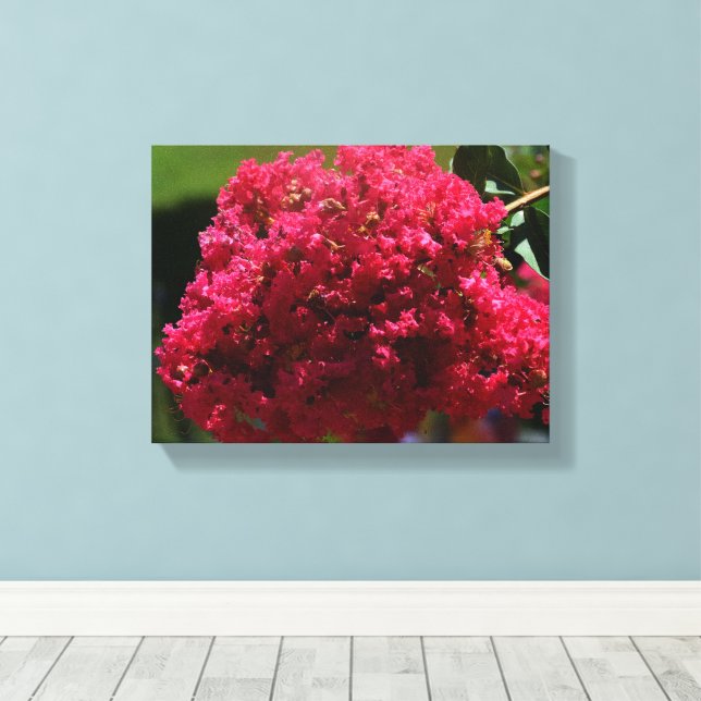 Impressão Em Tela flor de Lagerstroemia indica (Insitu(piso de madeira))