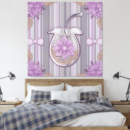 Impressão Em Tela Flor de Lavanda Shabby Chic em Vidro