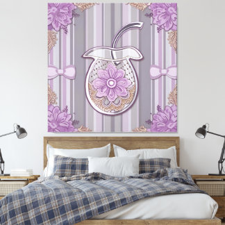 Impressão Em Tela Flor de Lavanda Shabby Chic em Vidro