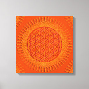Impressão Em Tela Flor de Vivo - Sol - padrão sem soldadura 1