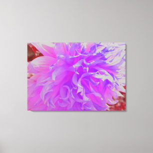 Impressão Em Tela Flor Decorativa Ultra-Violeta Elegante Dahlia