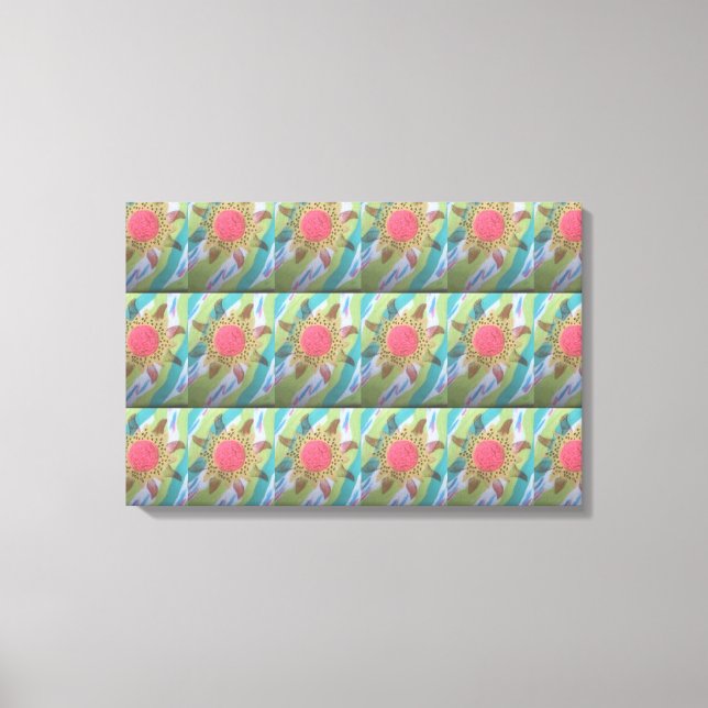 Impressão Em Tela Flor Dotted (Frente)