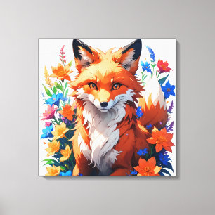 Impressão Em Tela Flor Fox