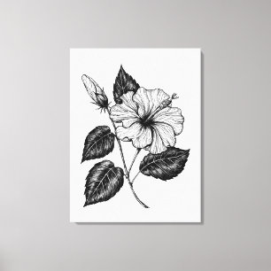 Impressão Em Tela Flor Hibiscus II