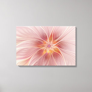 Impressão Em Tela Flor moderna do abstrato floral cor-de-rosa macio
