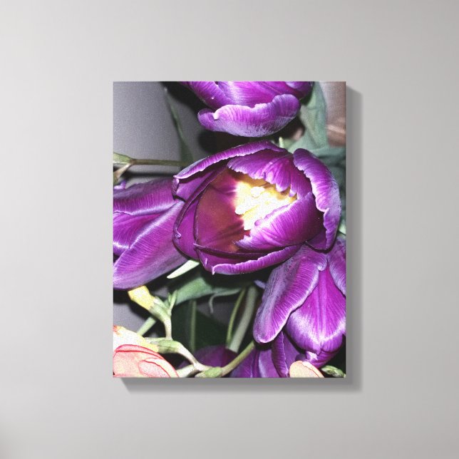 Impressão Em Tela Flor roxa (Frente)