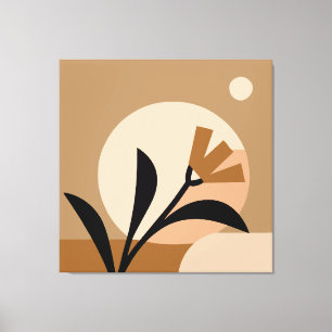 Impressão Em Tela Flor Sun Boho