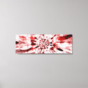 Impressão Em Tela Flor vermelha e branca abstrata