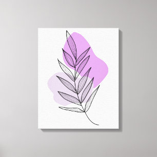 Impressão Em Tela Flor violeta Boho