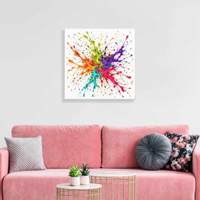 Impressão Em Tela Floração Cromática (Insitu(Sala de estar))