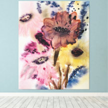 Florais Fantásticos Aquarela Original