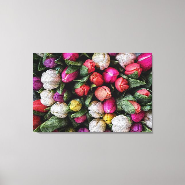 Impressão Em Tela Floral Elegante Moderno (Frente)