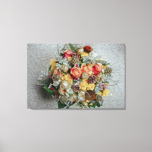 Impressão Em Tela Floral Elegante Moderno (Frente)