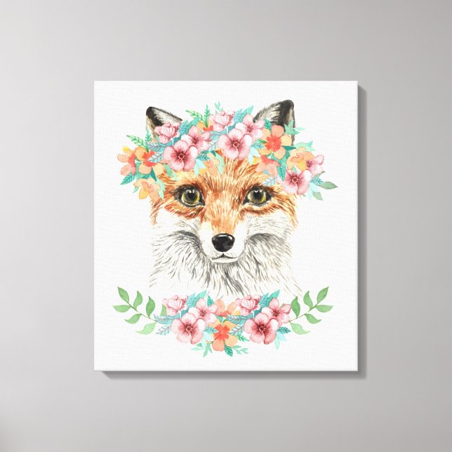 Impressão Em Tela Floral Fox (Frente)