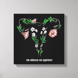 Impressão Em Tela Floral No Uterus No Opinião Sobre Os Direitos Da M