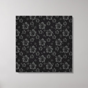 Impressão Em Tela Floral, preto, sofisticado, sem som