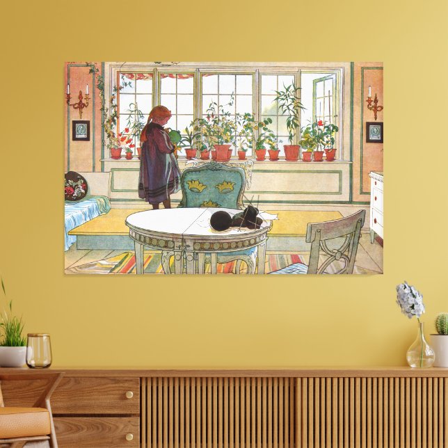 Impressão Em Tela Flores Botânicas de Estilo Rústico e Charme em Jan (Insitu(Sala de estar))
