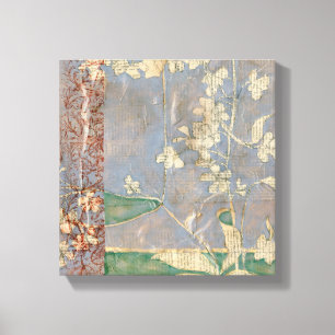 Impressão Em Tela Flores brancas em segundo plano