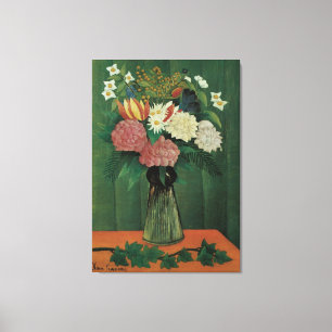 Impressão Em Tela Flores com Hera por Henri Rousseau, Floral Vintage