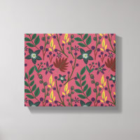 Flores cor-de-rosa com padrão uniforme floral folh