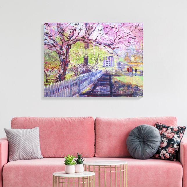 Impressão Em Tela Flores da Árvore Cercis Pink em Williamsburg Virgí (Insitu(Sala de estar))