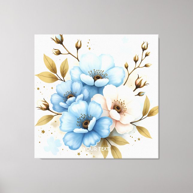 Impressão Em Tela Flores de Aquarela de Pastel Fantasy (Frente)