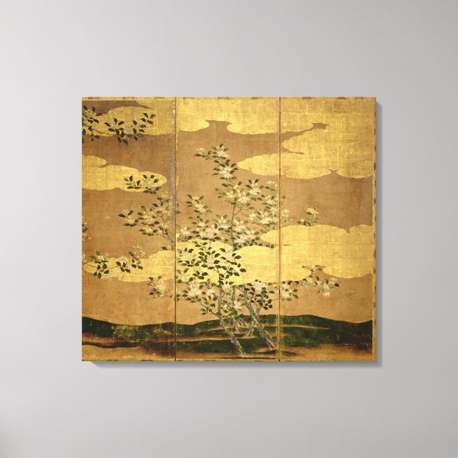 Impressão Em Tela Flores de Camellias (Frente)