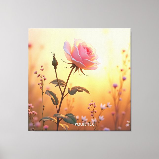 Impressão Em Tela Flores de Campo de Rosa Fantasy (Frente)